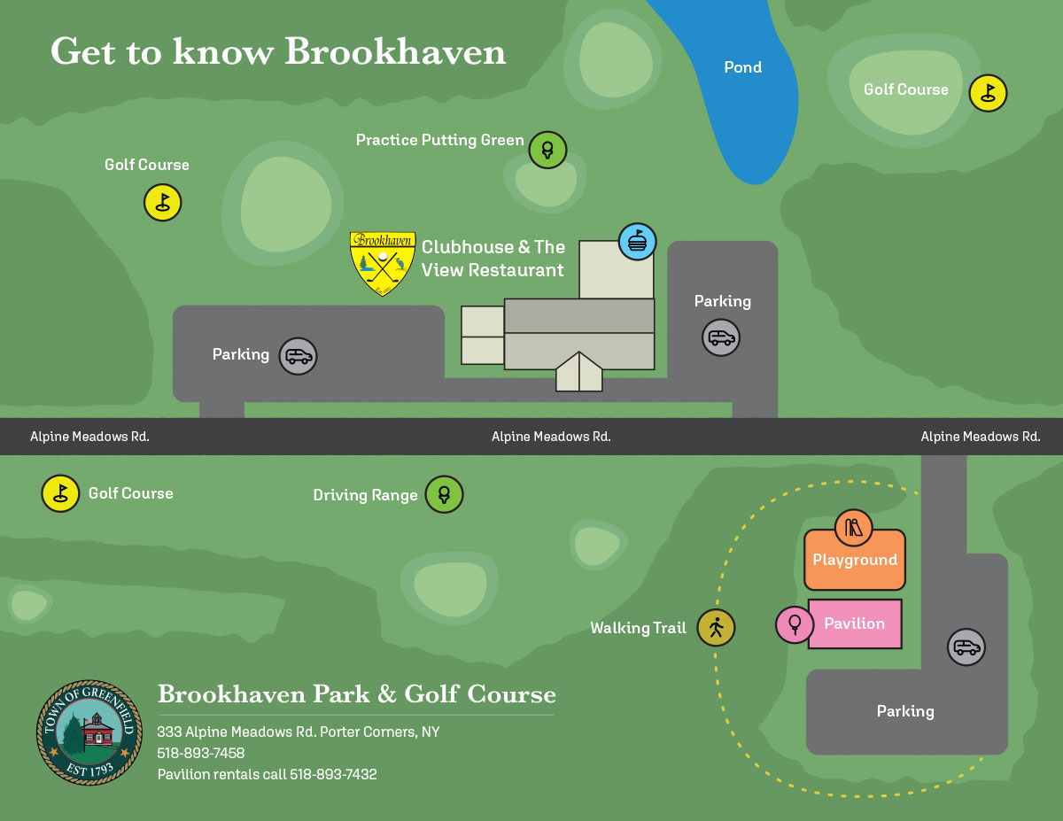 Brookhaven Park and Golf Course Map