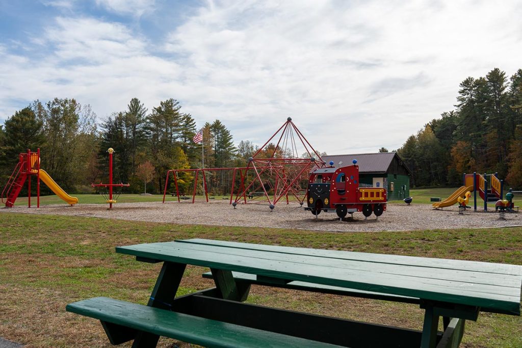 playground with picnic bench